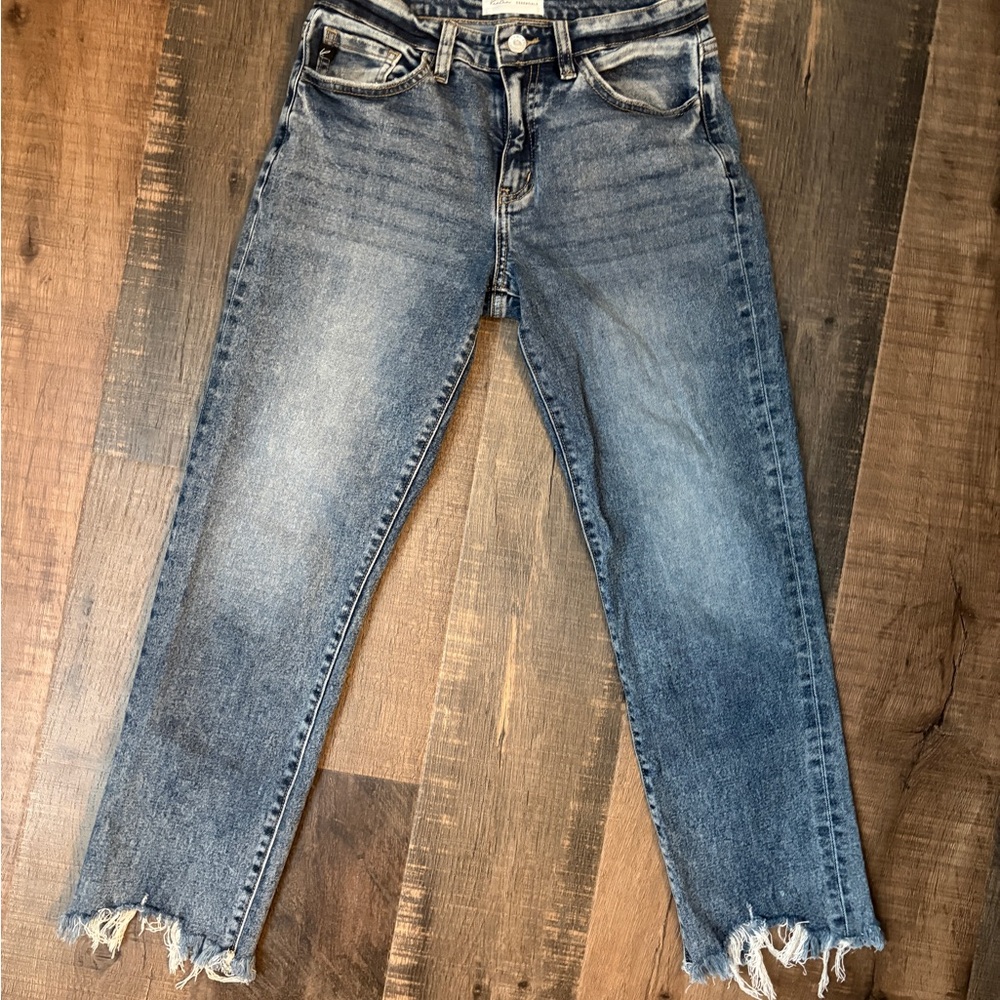 Kancan Cropped Straight Leg Jeans